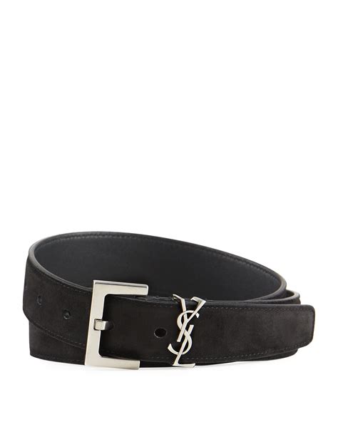 ysl logo belt men|saint laurent men's belt.